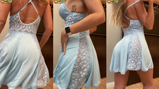 Renata Matos tirando o vestido muito linda