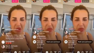 Dra Deolane mostrou os peitos em live