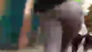 Latina big butt walking