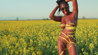 MEL ACTION PAINTING - YELLOW FIELDS