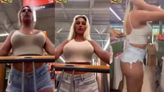 Hot Blonde in Market