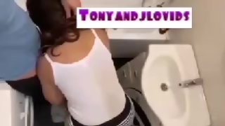 Mom blowjob in bathroom