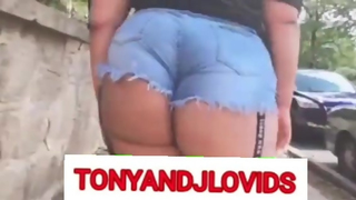 Big butt in shorts