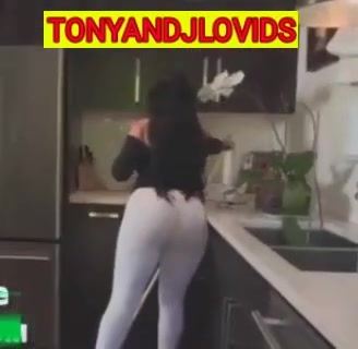 Lovely big ass in white pants