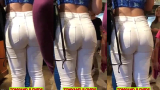 White pants big butt