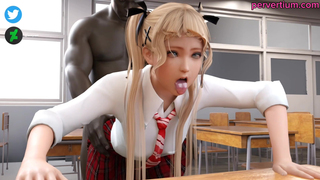 Marie Rose sex bbc in classroom slut girl bitch sexy uniform school