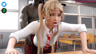 Marie Rose sex bbc in classroom slut girl bitch sexy uniform school