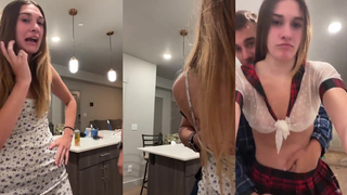 Casal novinho na live em casa