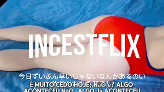 Japinha flagrou o irmão de pau duro e não segurou o tesão - legendado