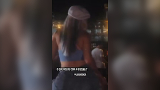 Luisa Sonza rebolando ao som de funk mostrando a calcinha enfiada