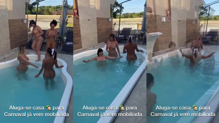 Putas na piscina, Debora Peixoto, Kerolay Chaves