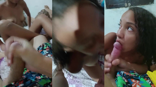 NOVINHA MAMANDO O IRMÃO E O PRIMO SOZINHOS EM CASA