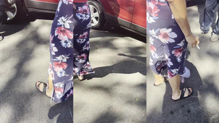 Essa MILF gostosa e com um corpão veio ao meu trabalho com um vestido transparente