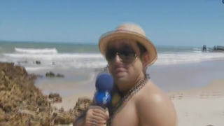 Paniquetes peladas na praia de nudismo  - Pânico na TV