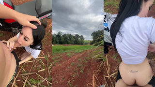Novinha dando na estrada de terra | MAIS CONTEUDOS NO