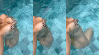 SARAH ESTANISLAU NUA NA PISCINA