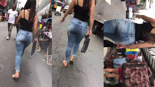 Rabuda desfilando no centro (2)