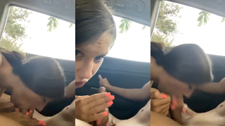 Vagabunda mamando gostoso no carro