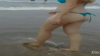 minha esposa na praia