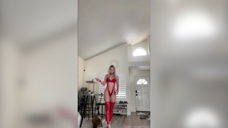 STPeach red lingerie sensual